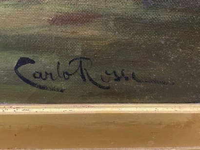 Carlo ROSSI (fin XIXe).
La Révérence.
Huile...