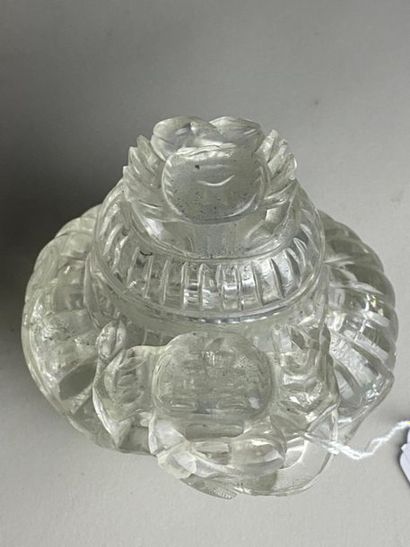 CHINE, début XIXe.
Brule-parfum couvert en...