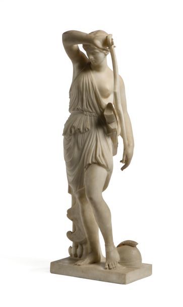 Pietro BAZZANTI (1823-1874).
Diane chasseresse.
Sculpture...