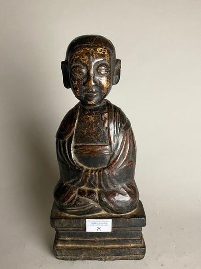 CHINE ou ASIE DU SUD-EST, XIXe.
Statuette...