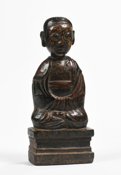 CHINE ou ASIE DU SUD-EST, XIXe.
Statuette...