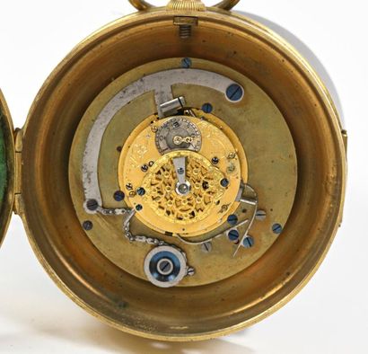 Pendule de carrosse ou d'alcôve circulaire...