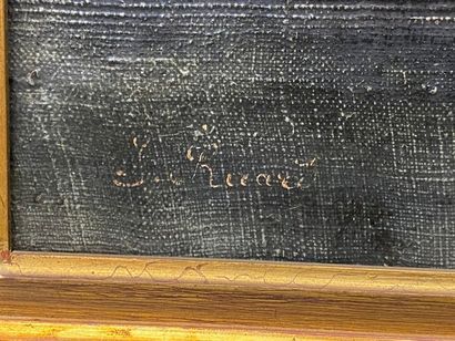 École française XIXe.
Pêcheur à la cascade.
Grande...