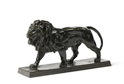 Antoine Louis BARYE (1796-1875).
Lion marchant.
Sculpture...