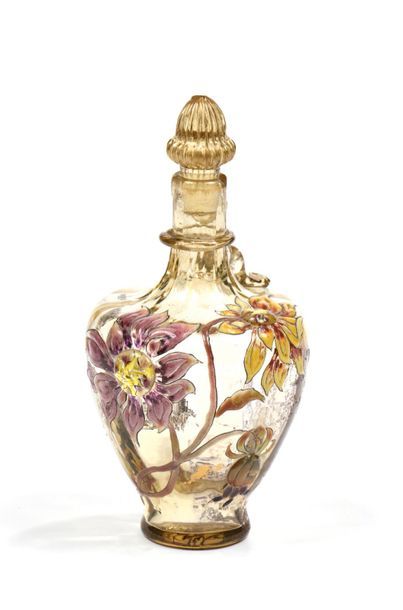 Émile GALLE (1846-1904).
Flacon en verre...