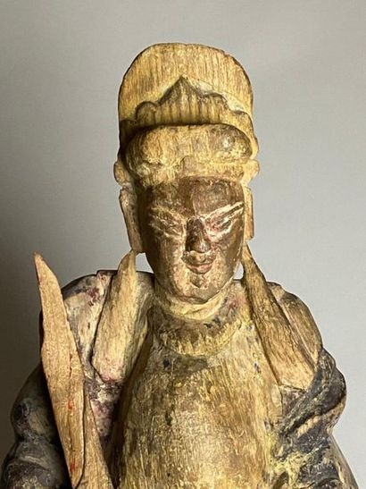 CHINE, fin XIXe.
Statuette de dignitaire...