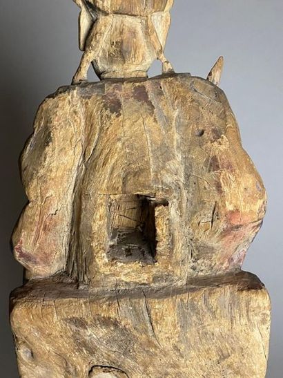 CHINE, fin XIXe.
Statuette de dignitaire...