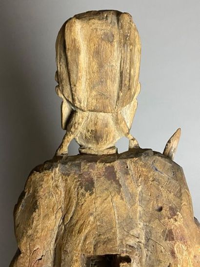 CHINE, fin XIXe.
Statuette de dignitaire...