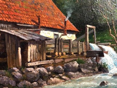 GLÜCKERT Johannes (1868-?). Le Moulin au...