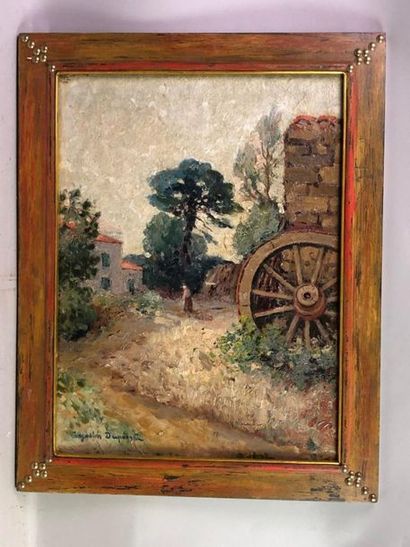 DUPONT Augustin (XXe). Dans la cour de ferme,...
