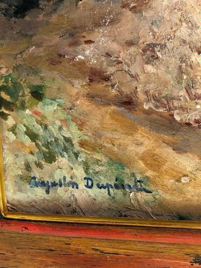 DUPONT Augustin (XXe). Dans la cour de ferme,...