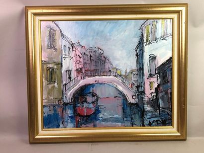 Mario BONANICI (1912-2002). Venise.
Acrylique...