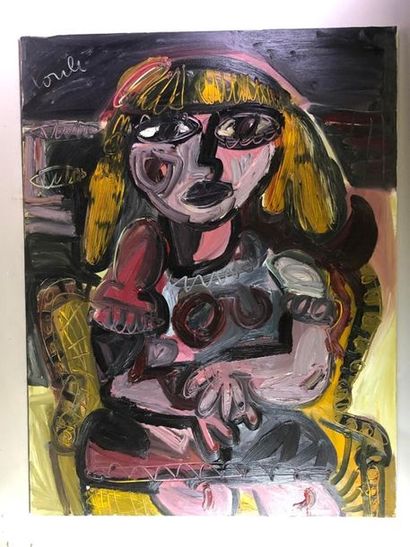 Thierry LOULE (1967-). La petite Mademoiselle.
Acrylique...