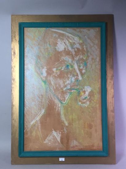 Bernard LORJOU (1908-1986). Portrait de femme...