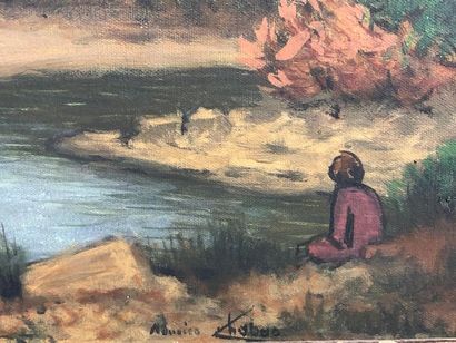 Maurice CHABAS (1862-1947). Paysage symboliste...