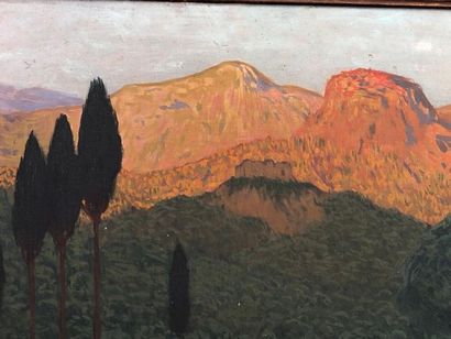 Maurice CHABAS (1862-1947). Paysage symboliste...