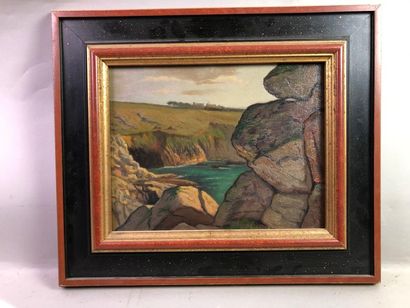 Georges MOUVEAU (1878-1959). Paysage à Ploubazlanec,...