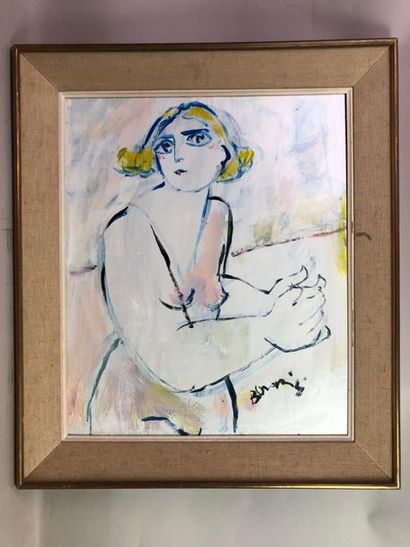 Mario BONANICI (1912-2002). La Femme Bleue.
Huile...