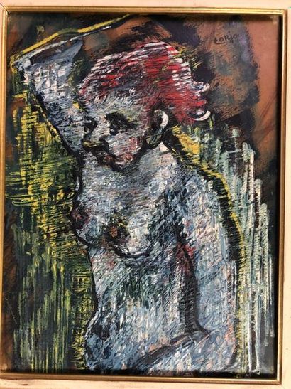 Bernard LORJOU (1908-1986). Nu.
Huile sur...