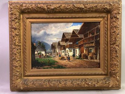 GLÜCKERT Johannes (1868-?). Ferme et ruelle...