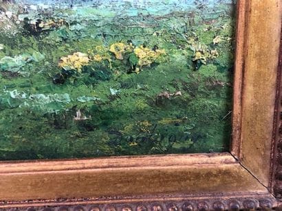 Charles François DAUBIGNY (1817-1878). Campagne.
Huile...