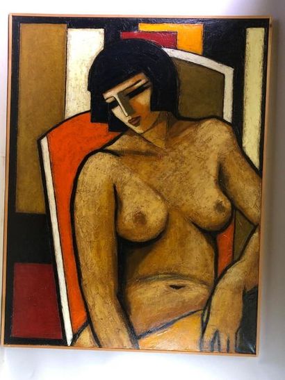 Stéphane GISCLARD (1966). Portrait de femme...