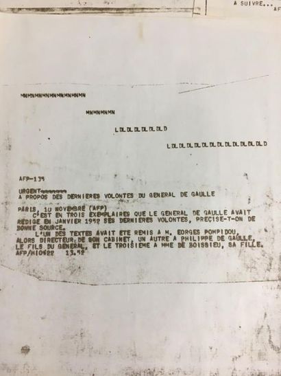 France, XXème.
Souvenirs du Général De Gaulle.
-...