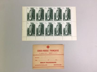 France 1939-45.
Planche de 10 vignettes prisonniers...