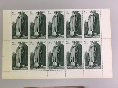 France 1939-45.
Planche de 10 vignettes prisonniers...