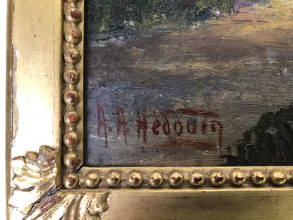 AH. HEDOIN (XXth).

The old farm.

Oil on...