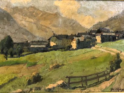 R. GIRARD.

Paysage de montagne.

Huile sur...