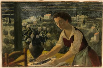 Jean JOYET (1919-1994).

Symbolist landscape.

Oil...