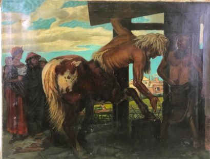 HEISE.

Le centaure.

Huile sur toile signée...