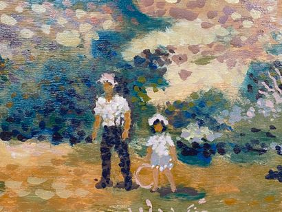 René DECAMP (20th).

Animated Provencal Landscape.

Oil...