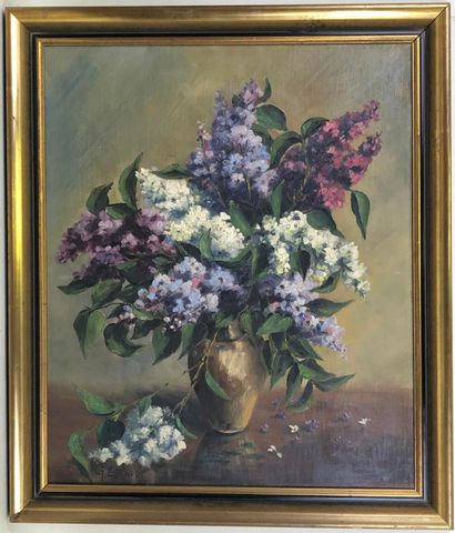 G. EVRARD (XXe).

Nature morte au lilas.

Huile...