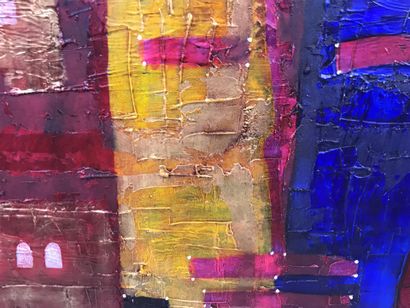 Manuela DIKOUME (1956-).

The seven doors.

Acrylic...