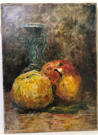 E. LEVILLAIN (XXe).

Nature morte aux coings.

Huile...