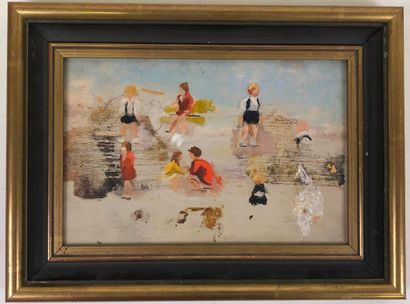 CAUDRY (XXth).

Studies of children.

Oil...