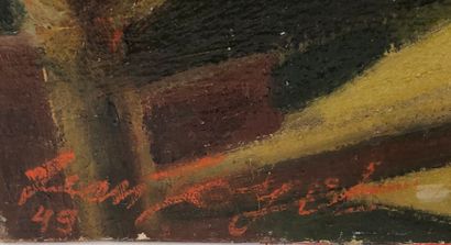 Jean JOYET (1919-1994).

Symbolist landscape.

Oil...