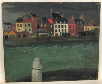 Jeanne LANGLOIS BELLOT (20th).

On the port.

Oil...