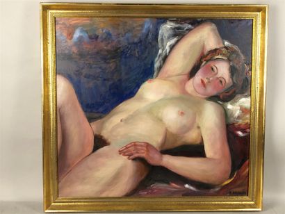 Rudolf BURGER (1903-1995). 

Nude.

Oil on...
