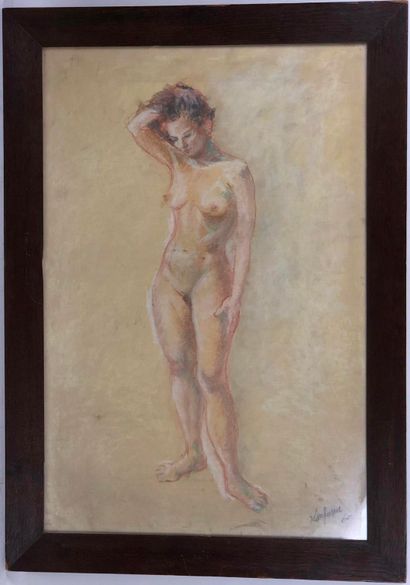 French school XXth century.

Nude of a standing...