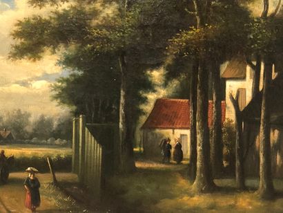 Gustave PIERON (1824-1864). 

Le hameau en...