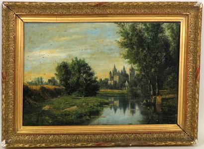 Edmond GAUTIER (XIXe).

Vue de Loches.

Huile...
