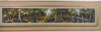 Nicole GIRARDIN.

Scene of gypsies.

Oil...
