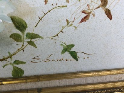 EDWARD (XXe).

Bouquet de fleurs.

Huile...