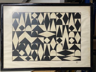 École française moderne.

Composition géométrique.

Encre...