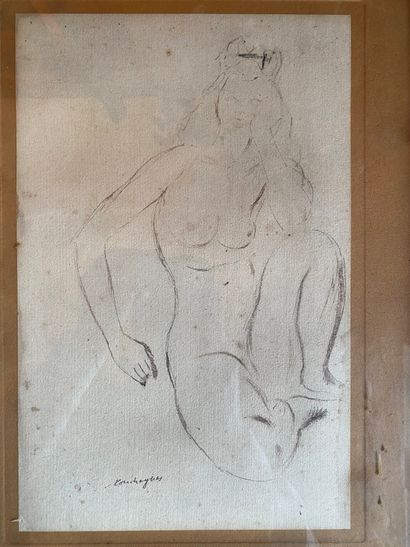 Louis TOUCHAGUES (1893-1974).

Modèle assis.

Dessin...