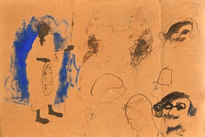 Pablo PICASSO (1881-1973).

Étude de plusieurs...