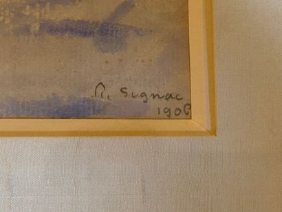 Paul SIGNAC (1863-1935).

Voiliers à Saint-Tropez,...